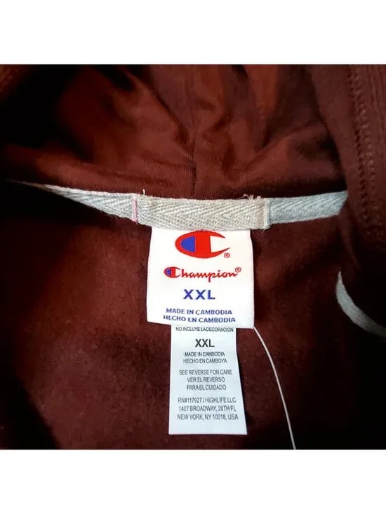 Champion Women Maroon Hoodie Size XXL Loose Fit Cotton Blend USA Athlete - Picture 10 of 11